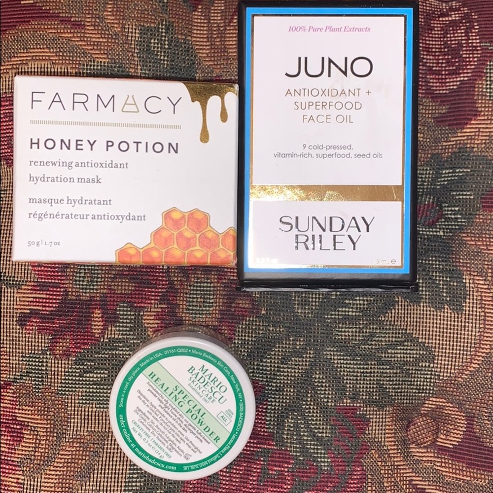 Skincare-Sunday Riley, farmacy, Mario badescu